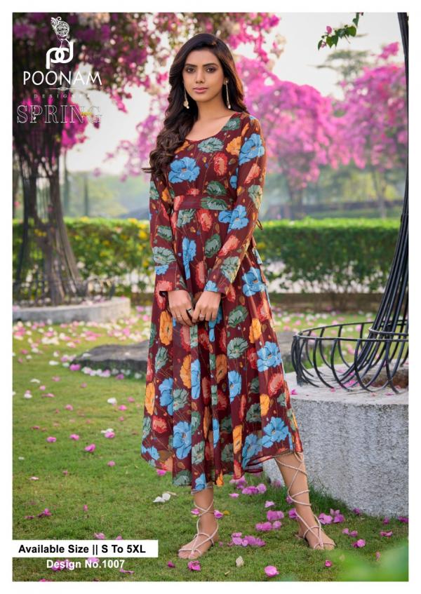 Poonam Spring Valley Digital Printed Georgette Kurti Collection